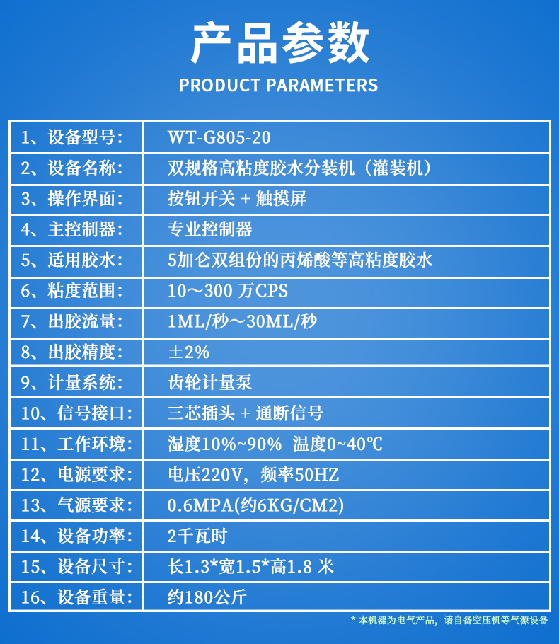 AB胶水双规格分装机